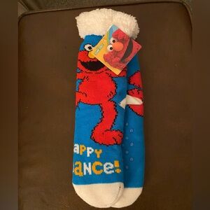Slipper Socks Sherpa lined. Featuring Sesame Street Elmo